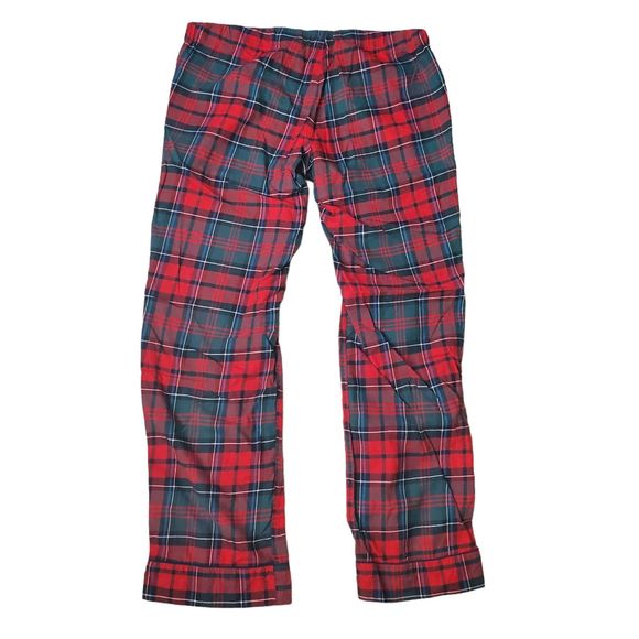 J. Crew Red Plaid Flannel Pajama Pants Sz M - Picture 2 of 4